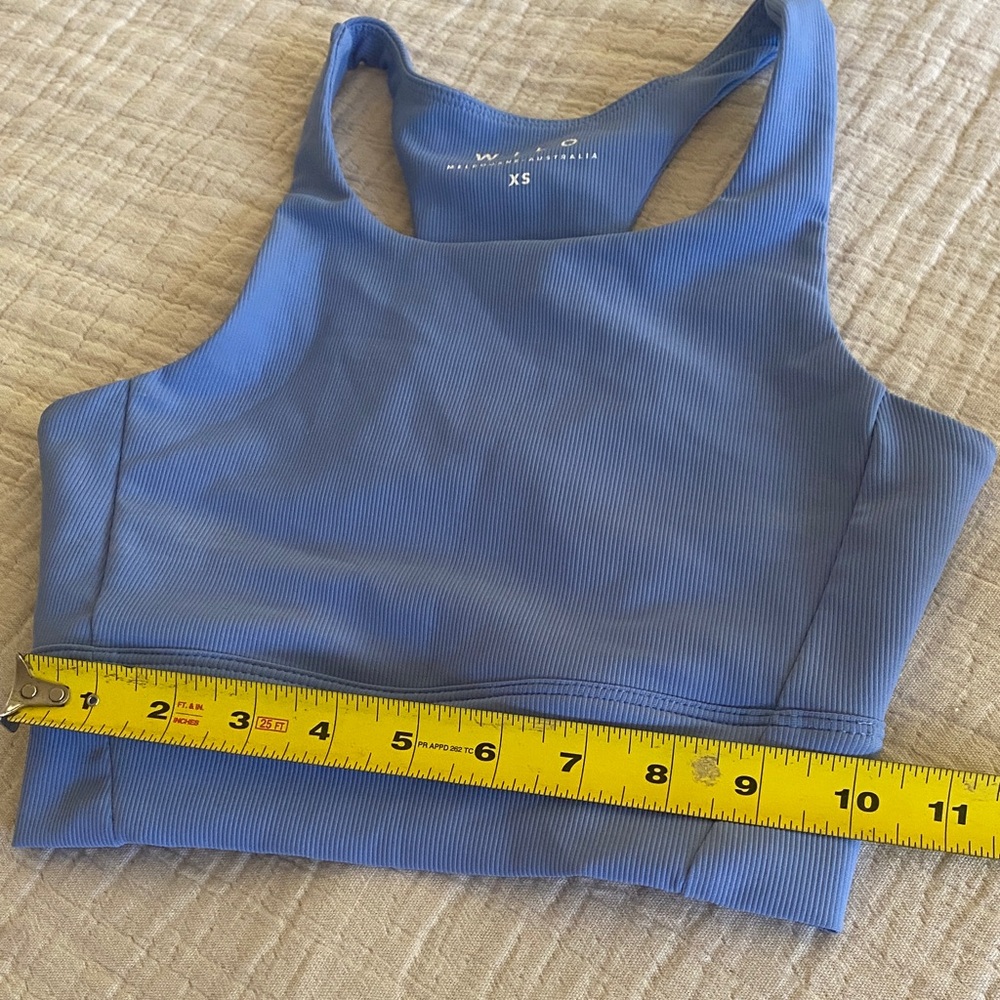 Base Ribbed (Sky Blue) Performance Sports Bra - Picture 6 of 9